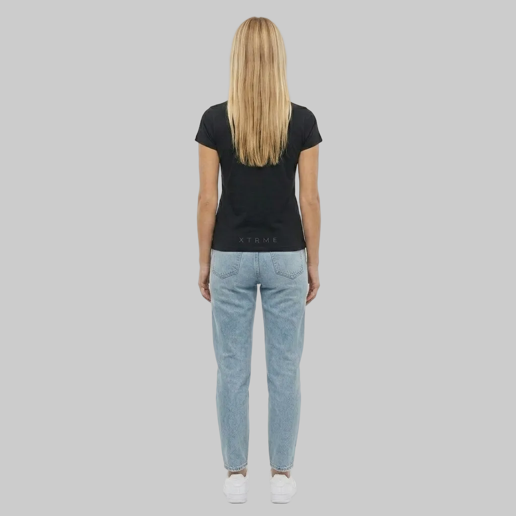 Side Pattern T-Shirt – Dark Grey (Women)