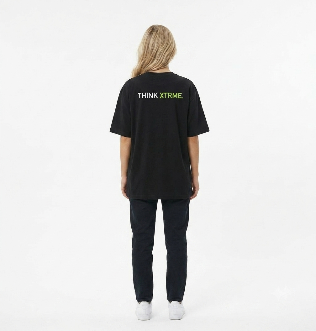 Think X Oversized T-Shirt – Black (Women)