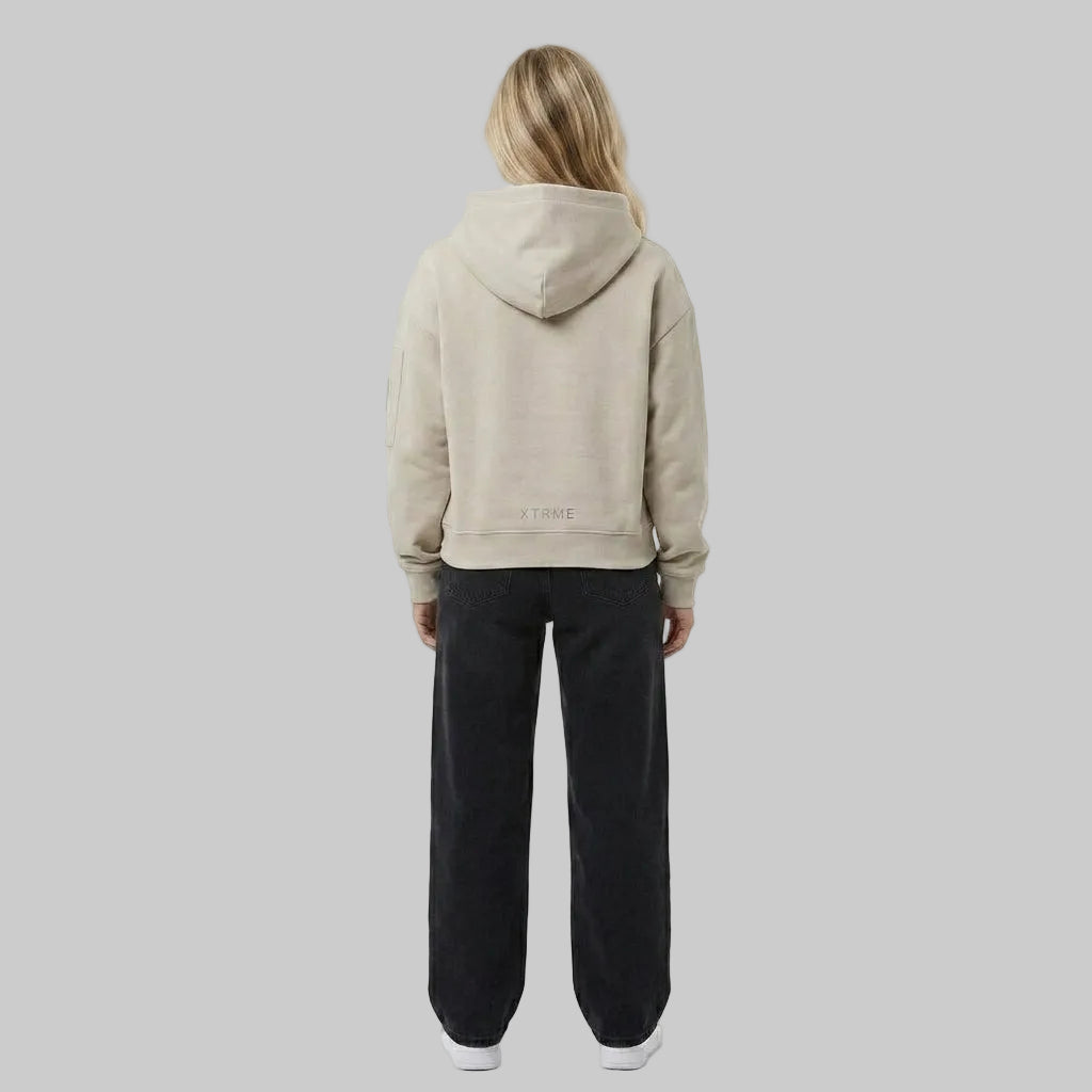 Utility Brush X Hoodie – Beige (Women)