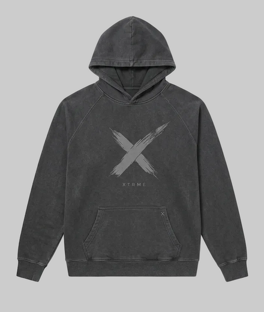 Dark Brush X Hoodie – Charcoal Grey (Men)