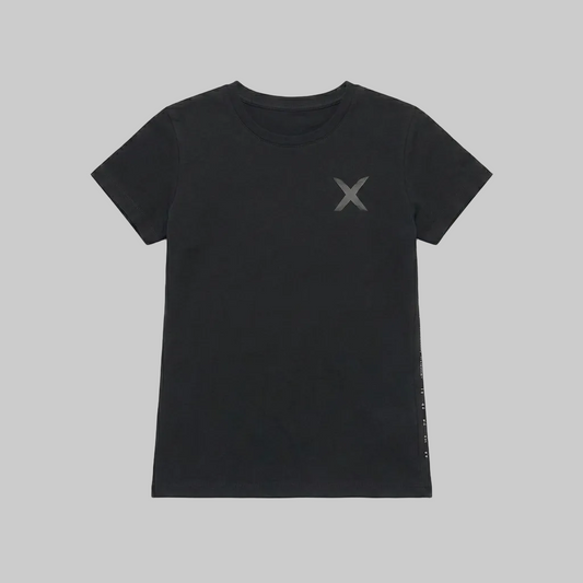 Side Pattern T-Shirt – Dark Grey (Women)