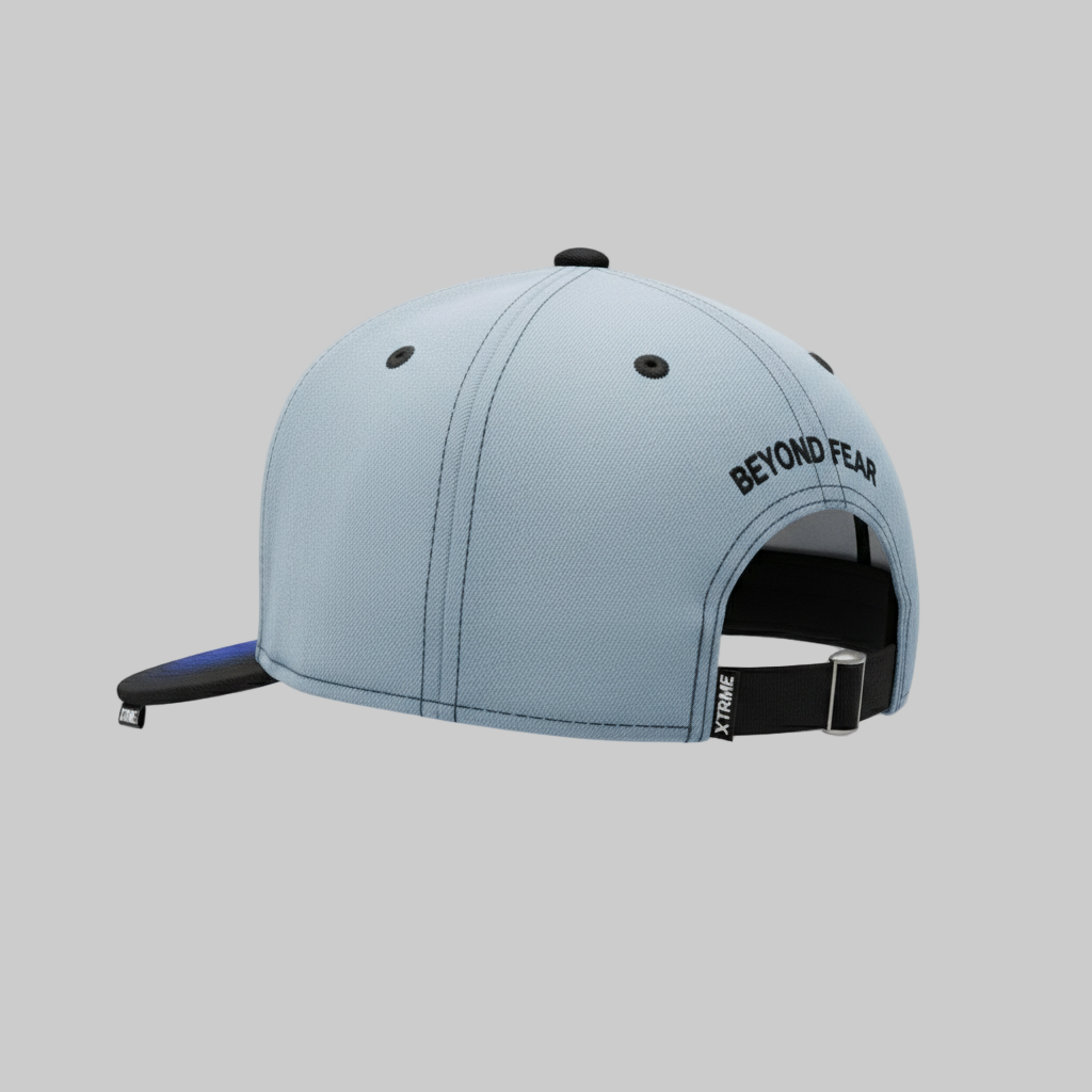 XTRME Light-Blue Distressed Cap — Black “X” Edition