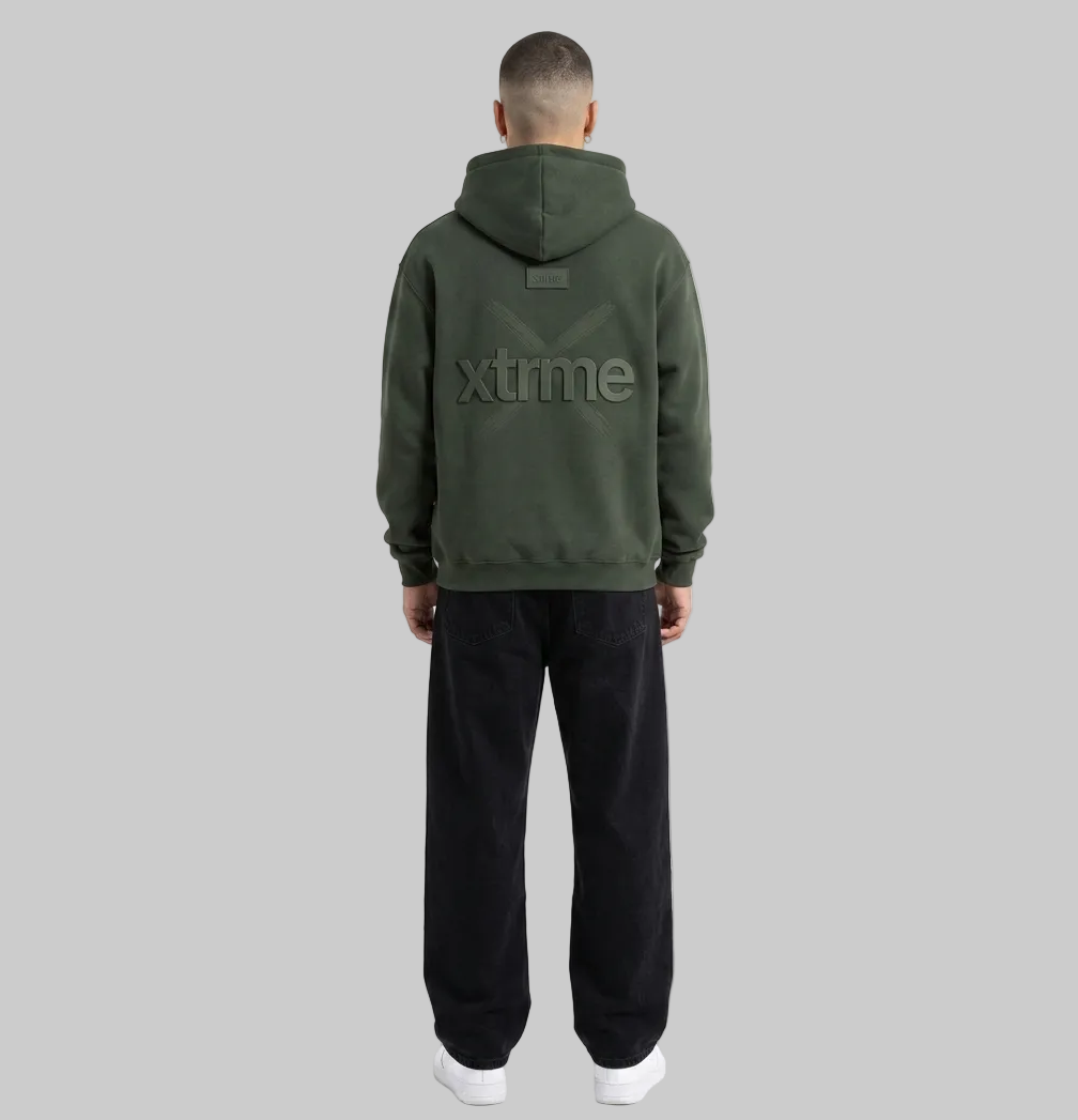 Shadow Relief Hoodie – Dark Military Green (Men)