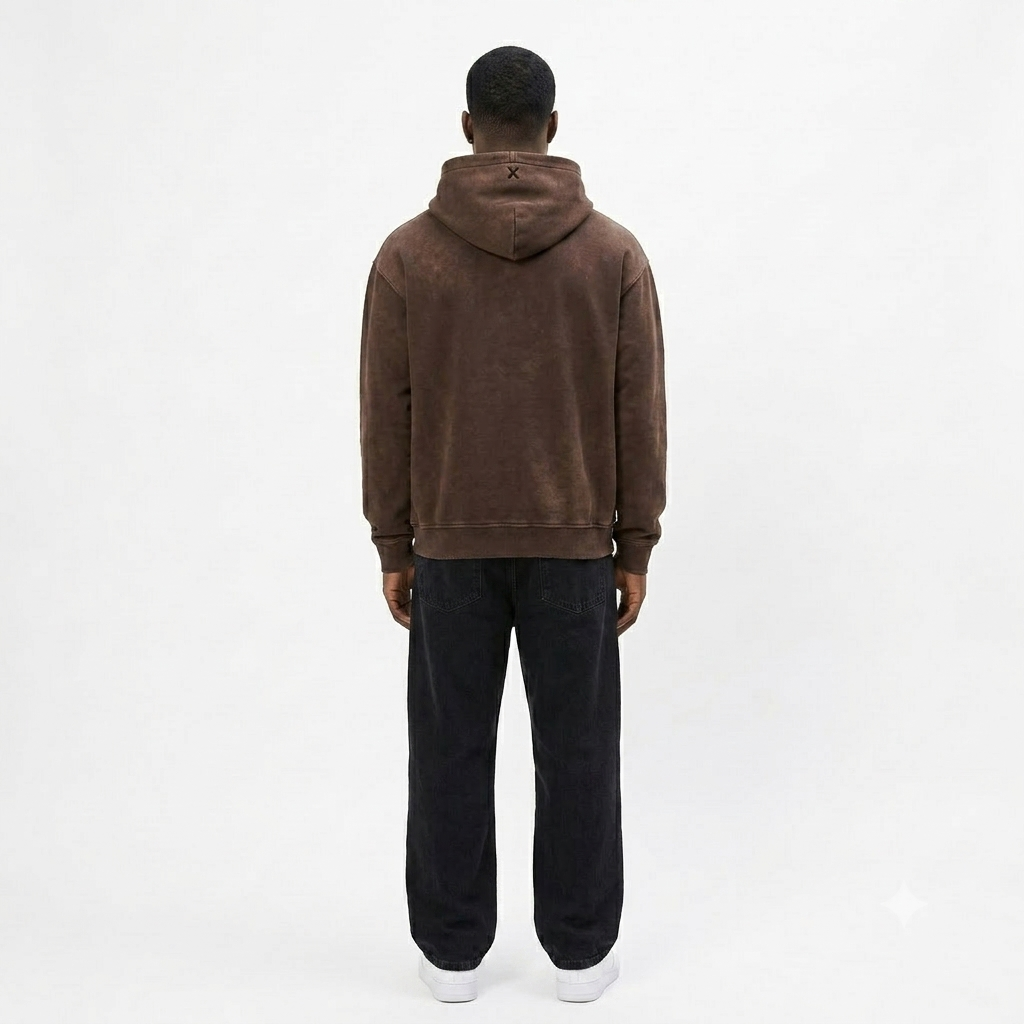 Brush Script Hoodie – Vintage Chocolate (Men)