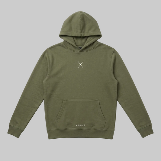 X Essential Hoodie – Military Green