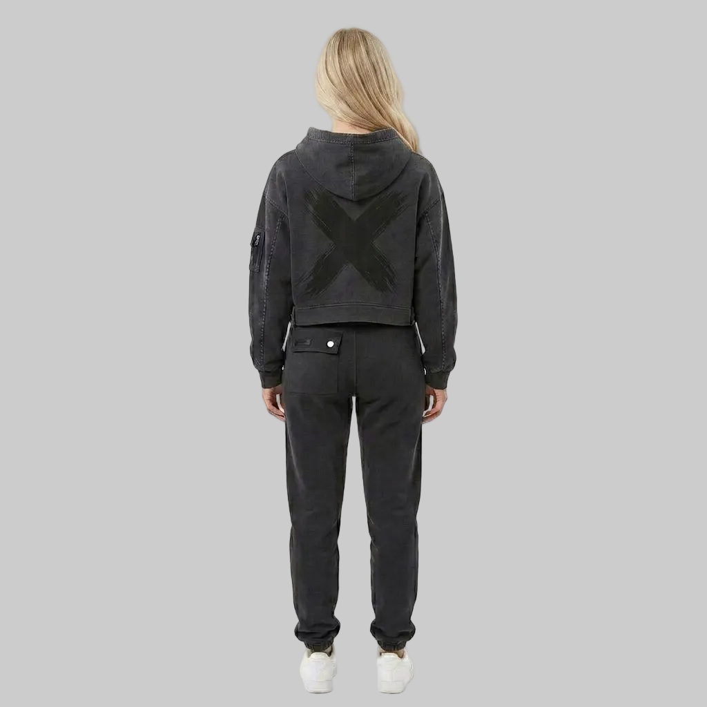 Utility X Hoodie – Charcoal Grey (Women)