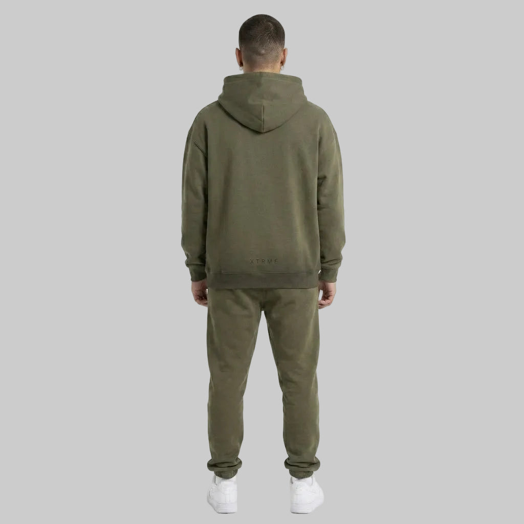 Essential X Hoodie – Military Green (Men)