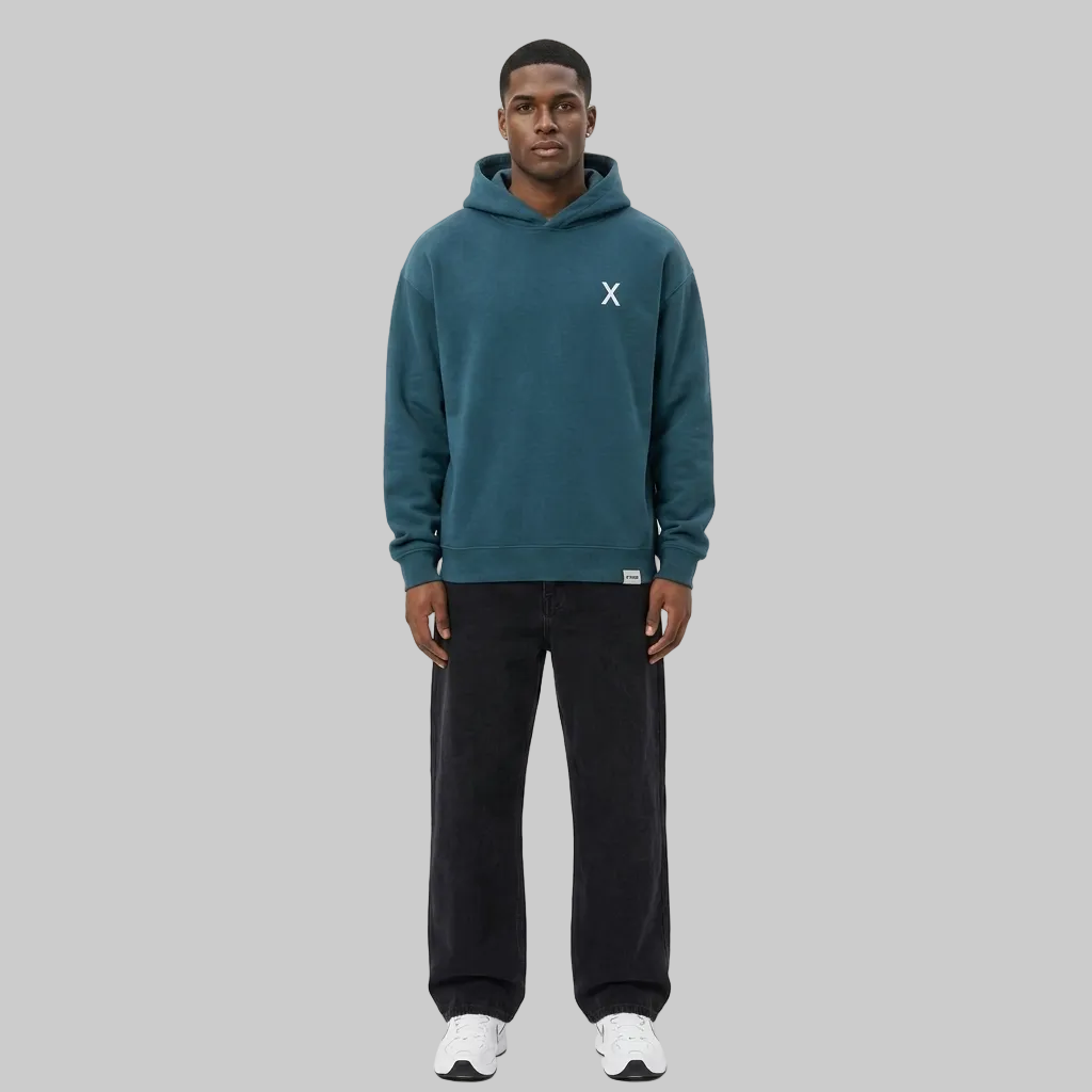 Embossed XTRME Hoodie – Dusty Blue (Men)