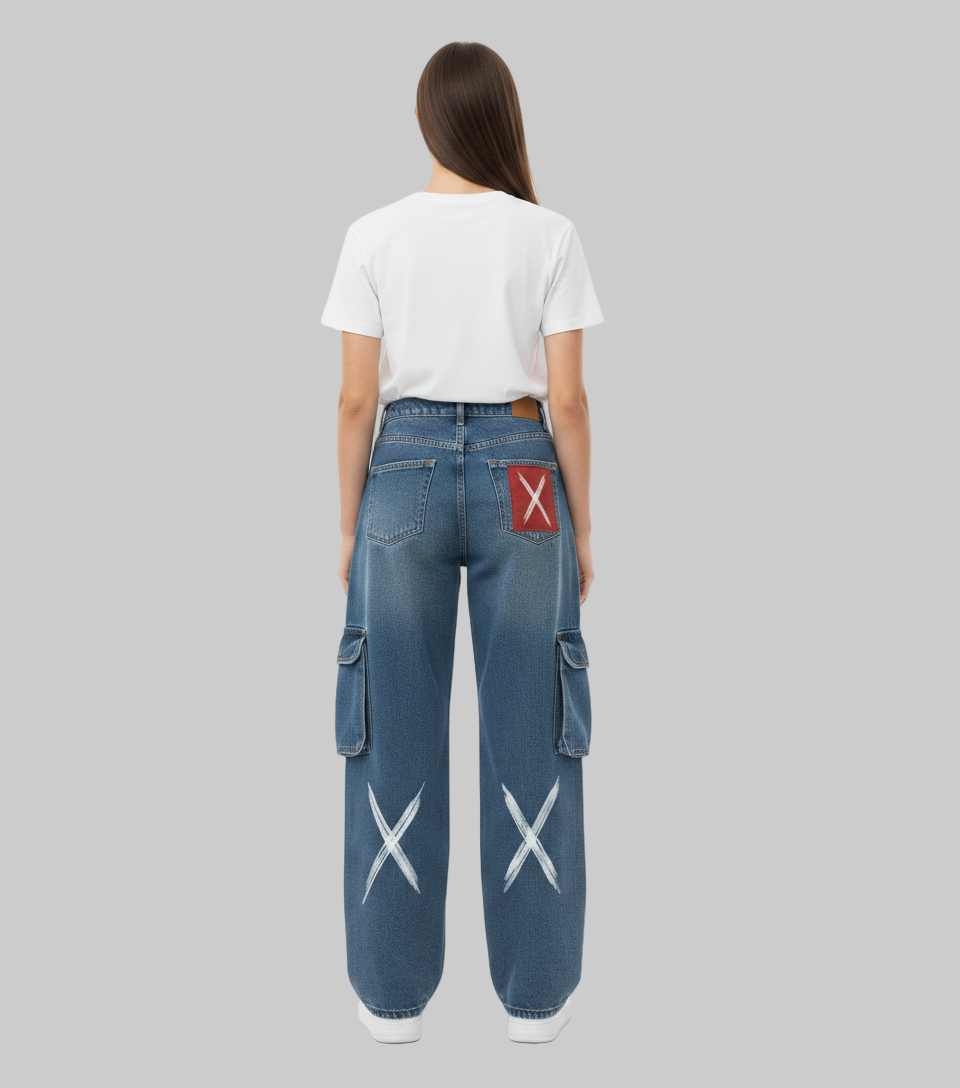 XTRME Blue Abstract Cargo Pants — Women’s Edition