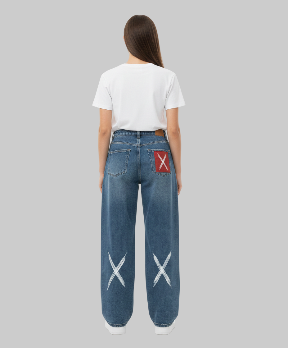 Straight-Leg X Jeans – Blue