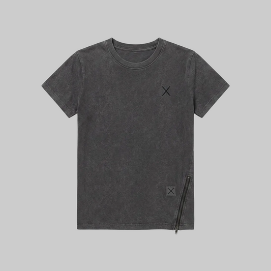 Utility Zip X T-Shirt – Charcoal Grey (Women)