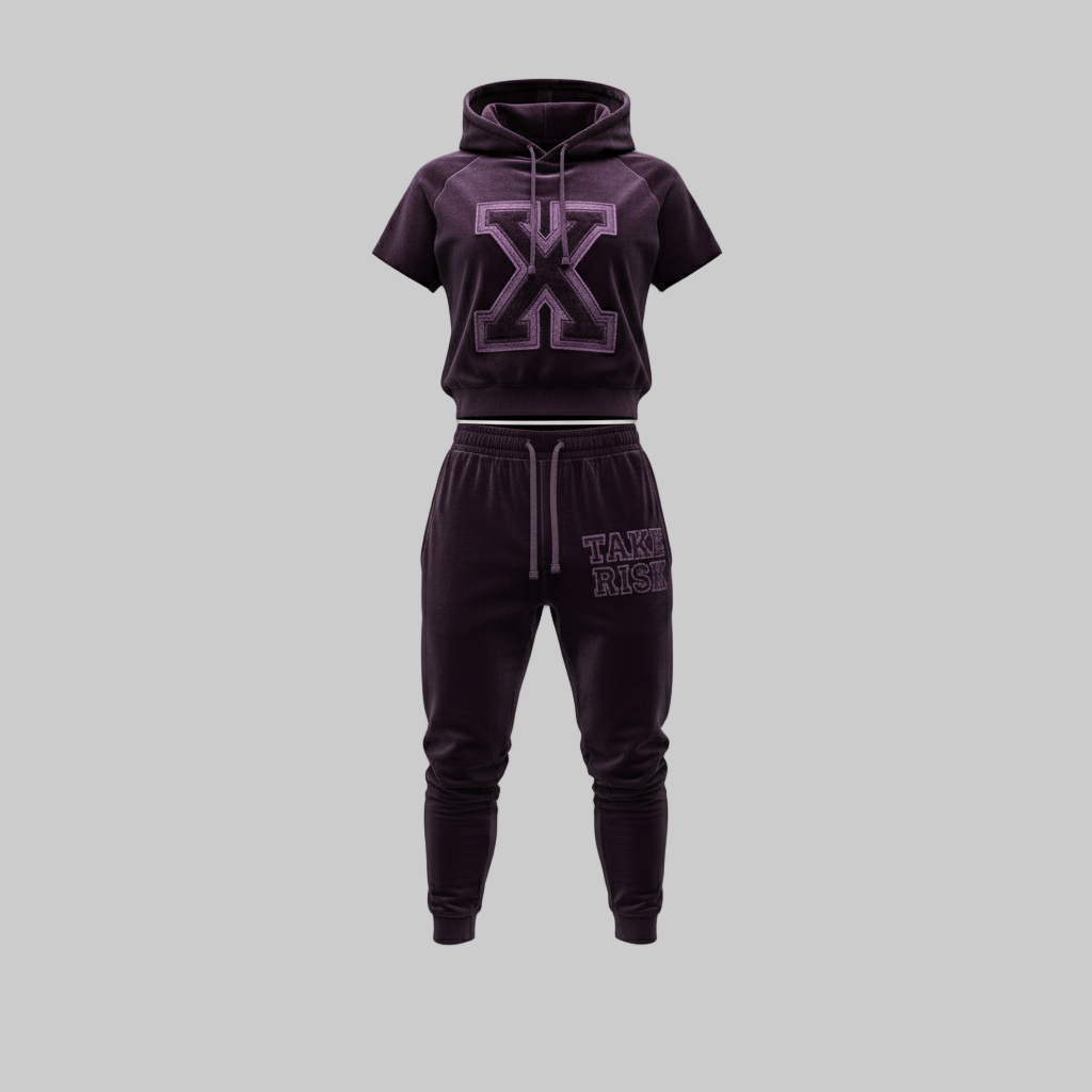 XTRME Dark Purple Velour Set — Women’s Edition