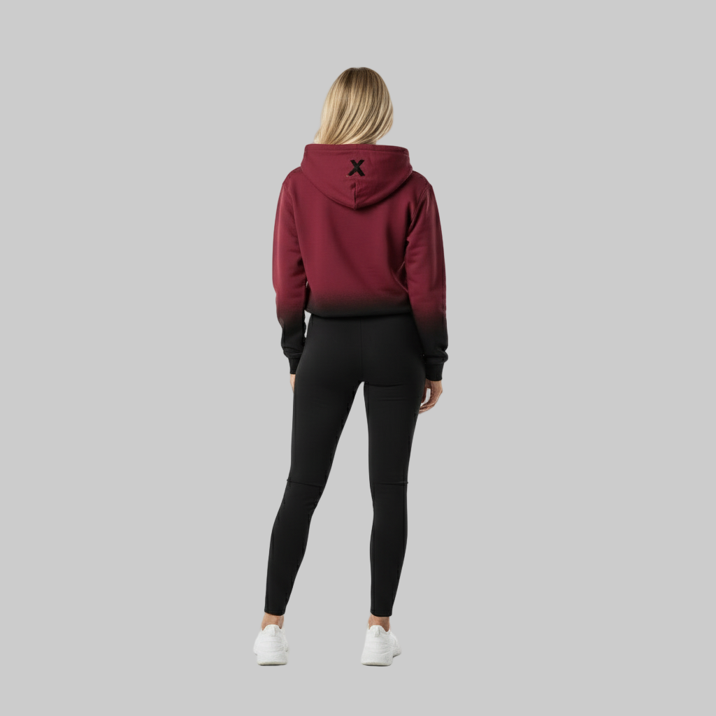 XTRME Shadow Fade Maroon Hoodie — Women’s Edition