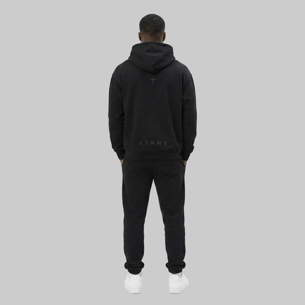 Midnight Stroke Hoodie – Black (Men)
