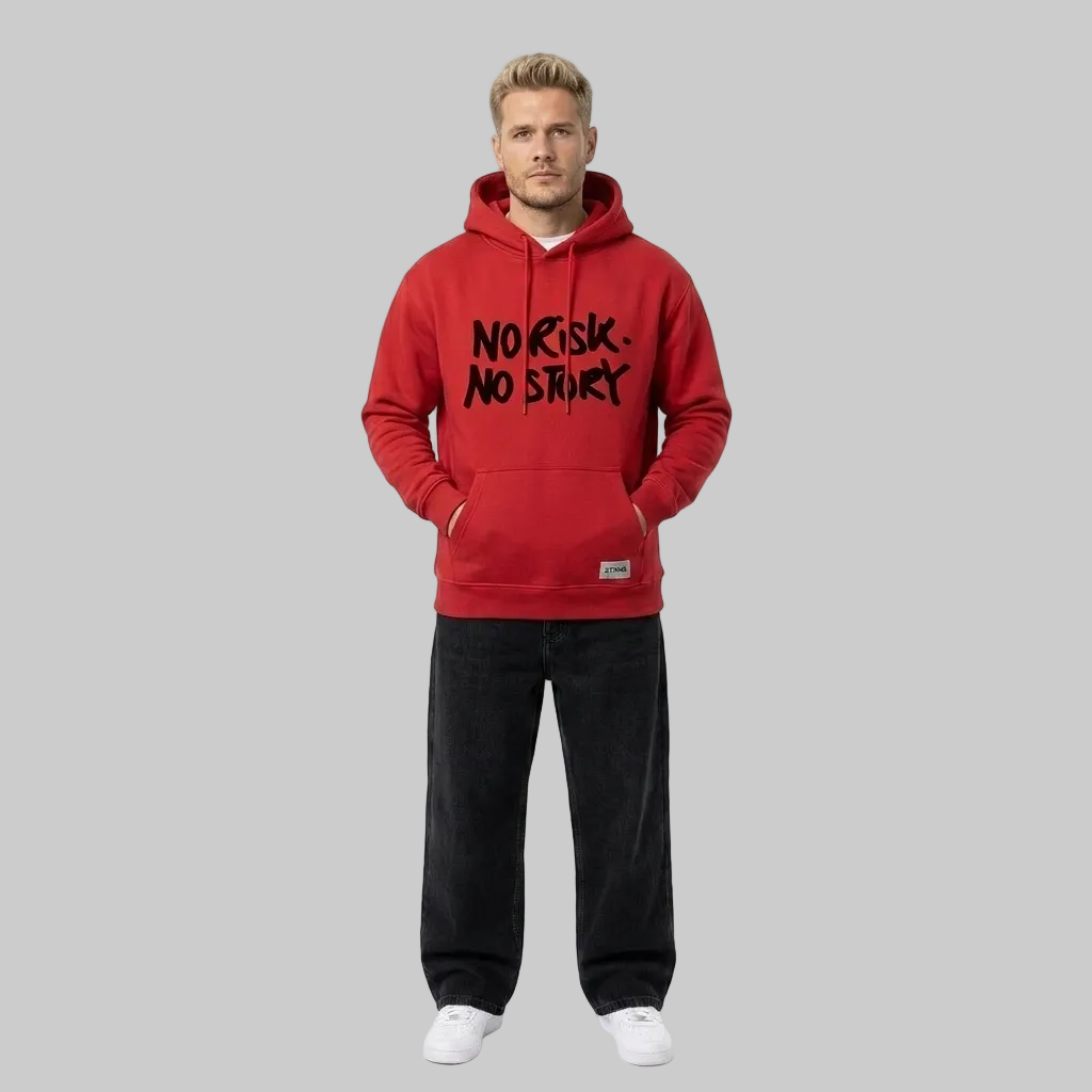 No Risk No Story Hoodie – Red (Men)