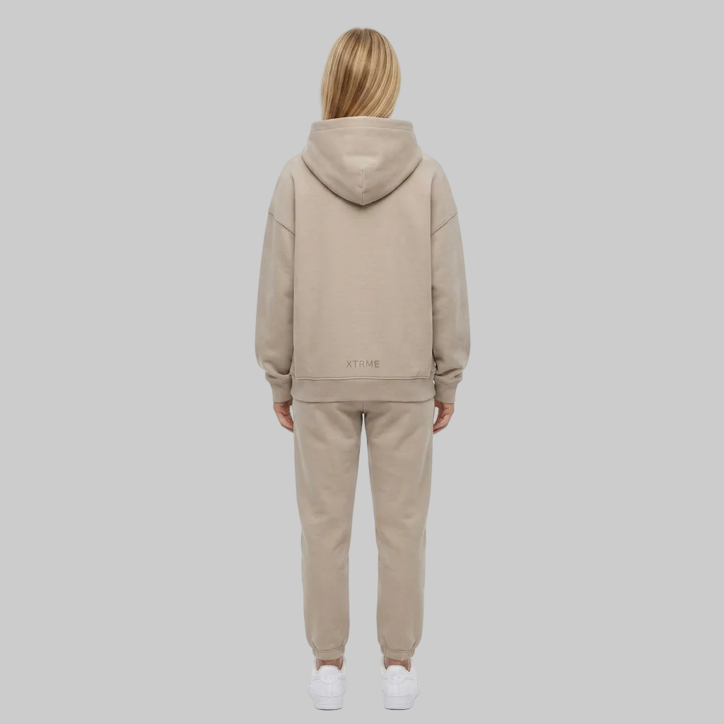Brush X Hoodie – Dark Beige (Women)