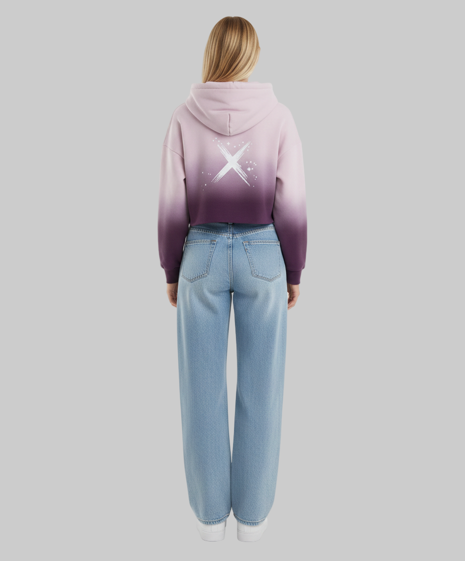 Take The Risk Hoodie – Pink-Purple Fade