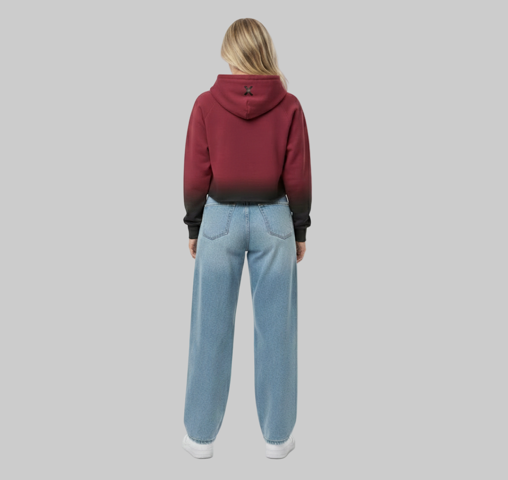 Shadow Fade Hoodie - Maroon