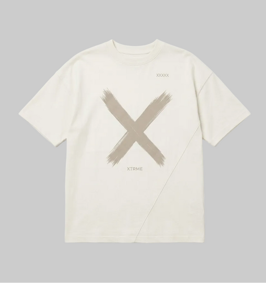 Five X Graphic T-Shirt – Light Beige (Women)