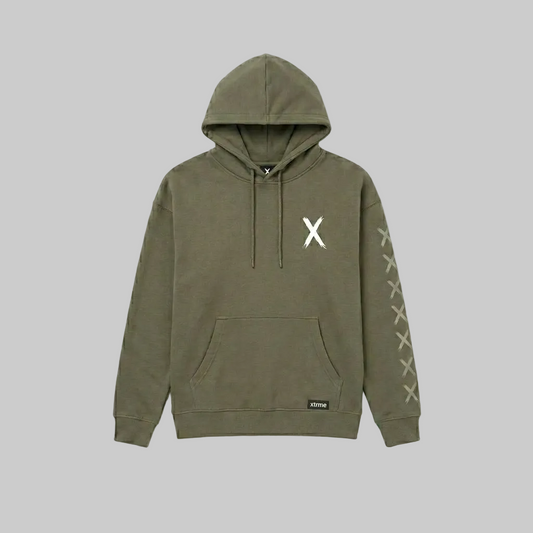 Sleeve X Hoodie – Military Green (Women)