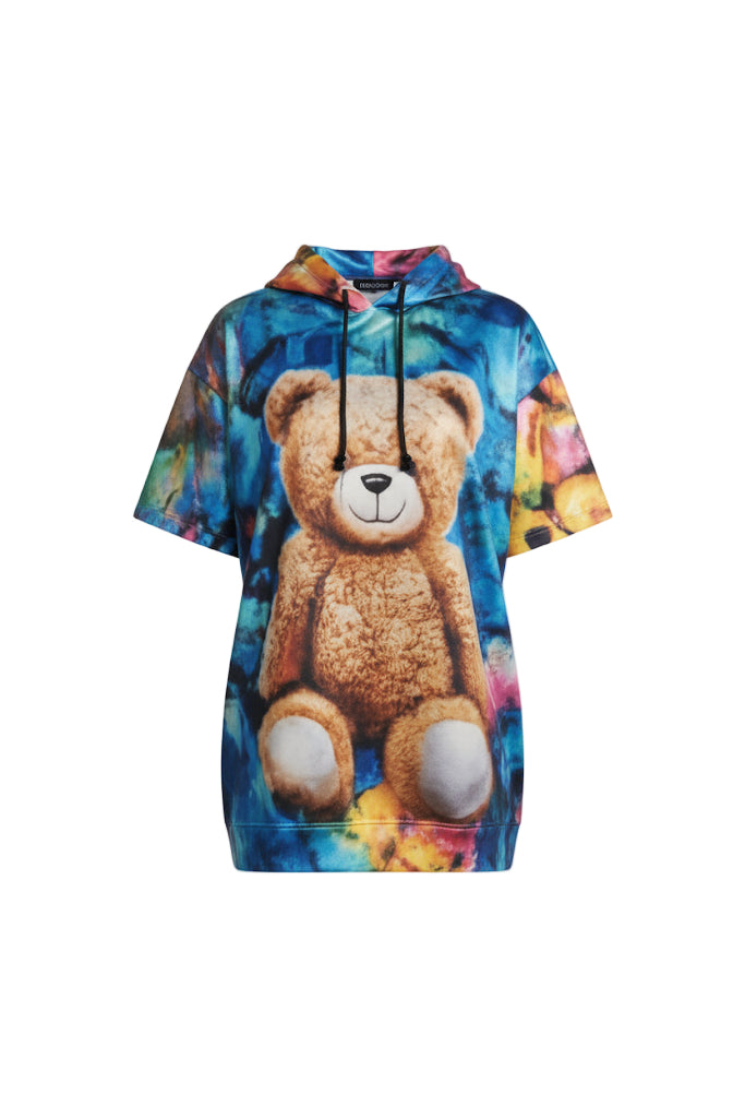 Bear X Oversized Hoodie – Color Clash Edition