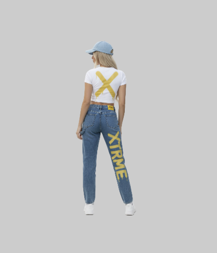 XTRME Light Blue Graffiti Denim — Women’s Jeans