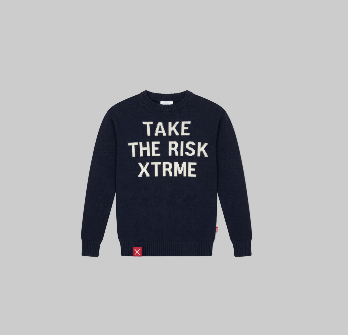 XTRME Navy “Take The Risk” Knitted Sweater — Men’s Edition