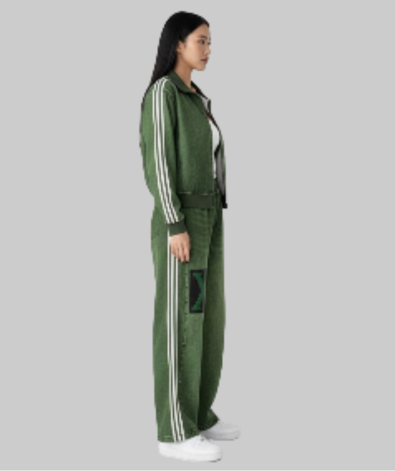 XTRME Military Green Women’s Tracksuit — Jacket & Joggers Set