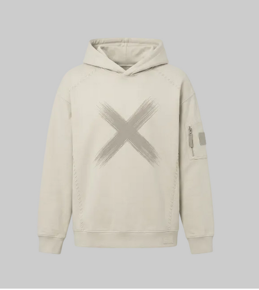 Utility Brush X Hoodie – Light Beige (Men)