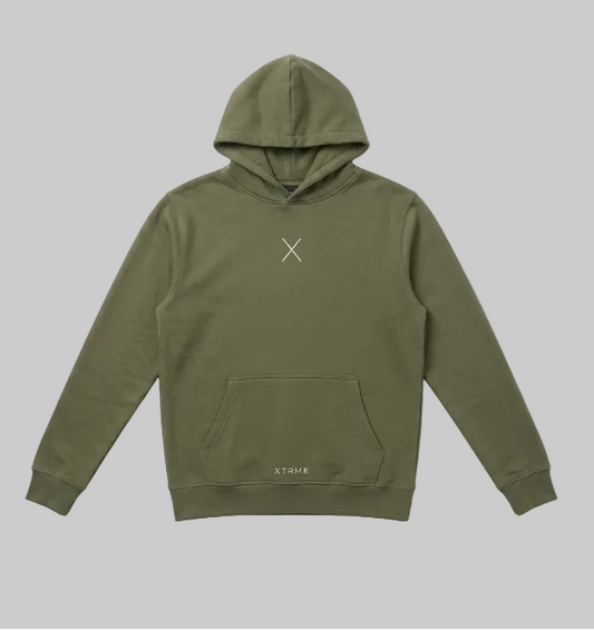 X Essential Hoodie – Military Green