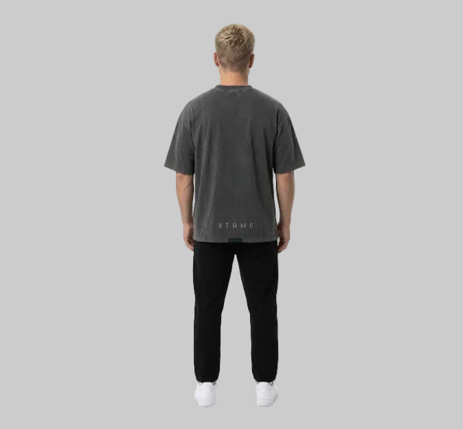 Stitched X T-Shirt – Charcoal Grey (Men)