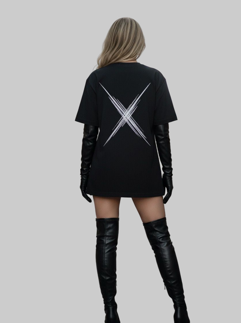 XTRME Urban City Black Oversized Tee