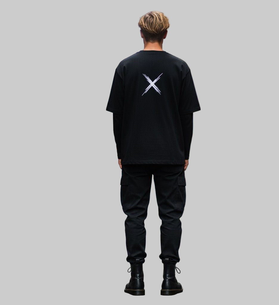 XTRME New York Oversized Black Tee