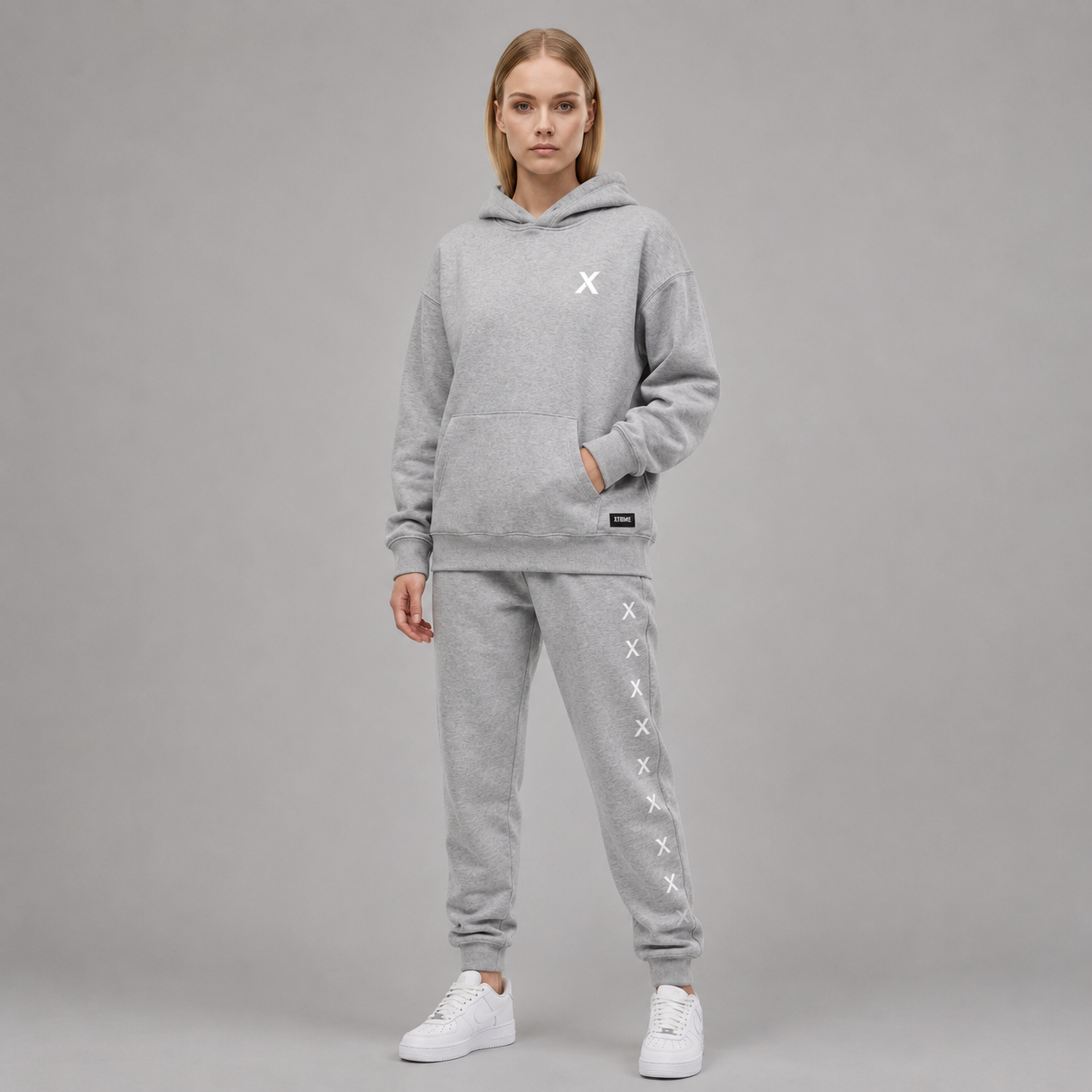 X Pattern Set – Light Grey (Women)