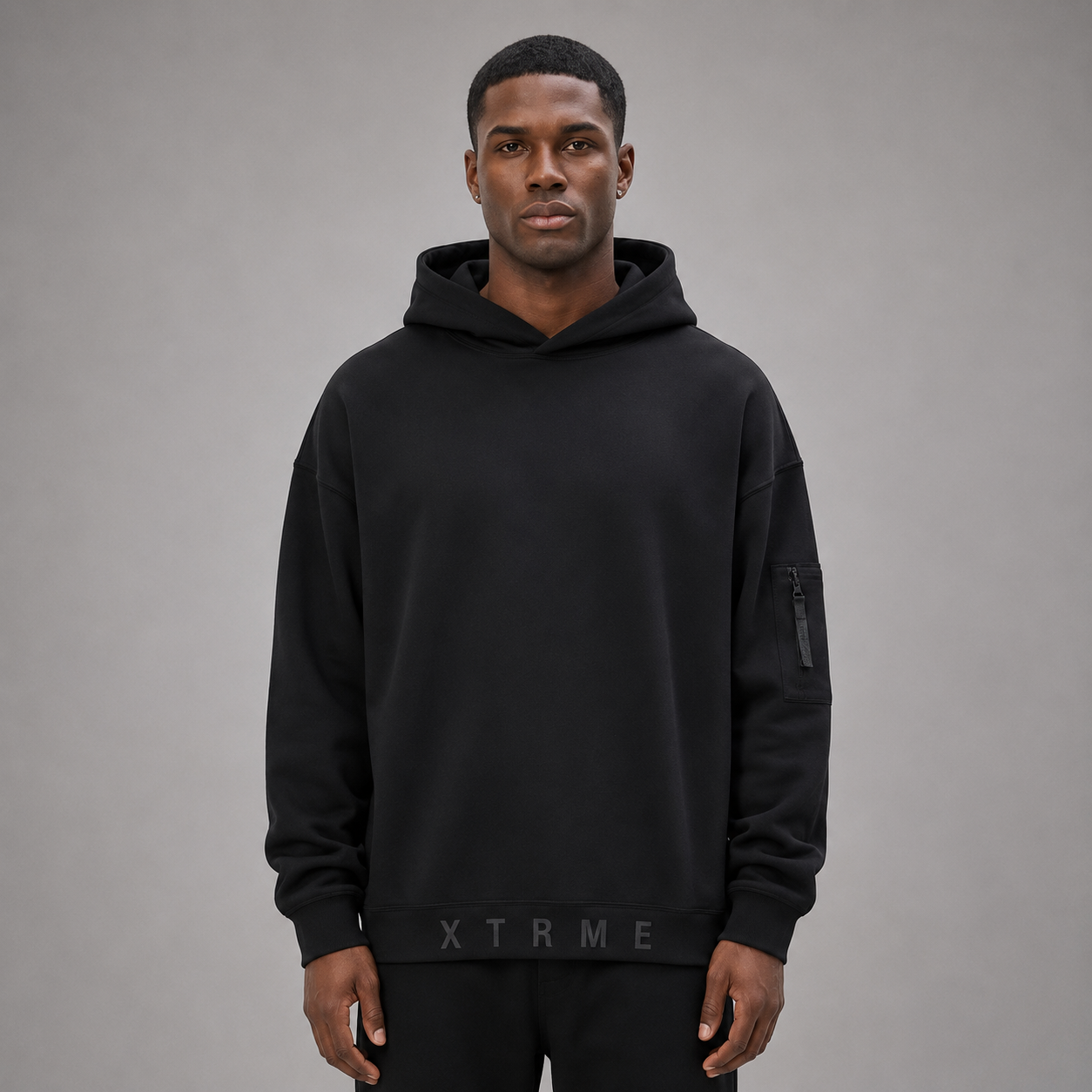 Oversized XTRME Hoodie – Black (Men)