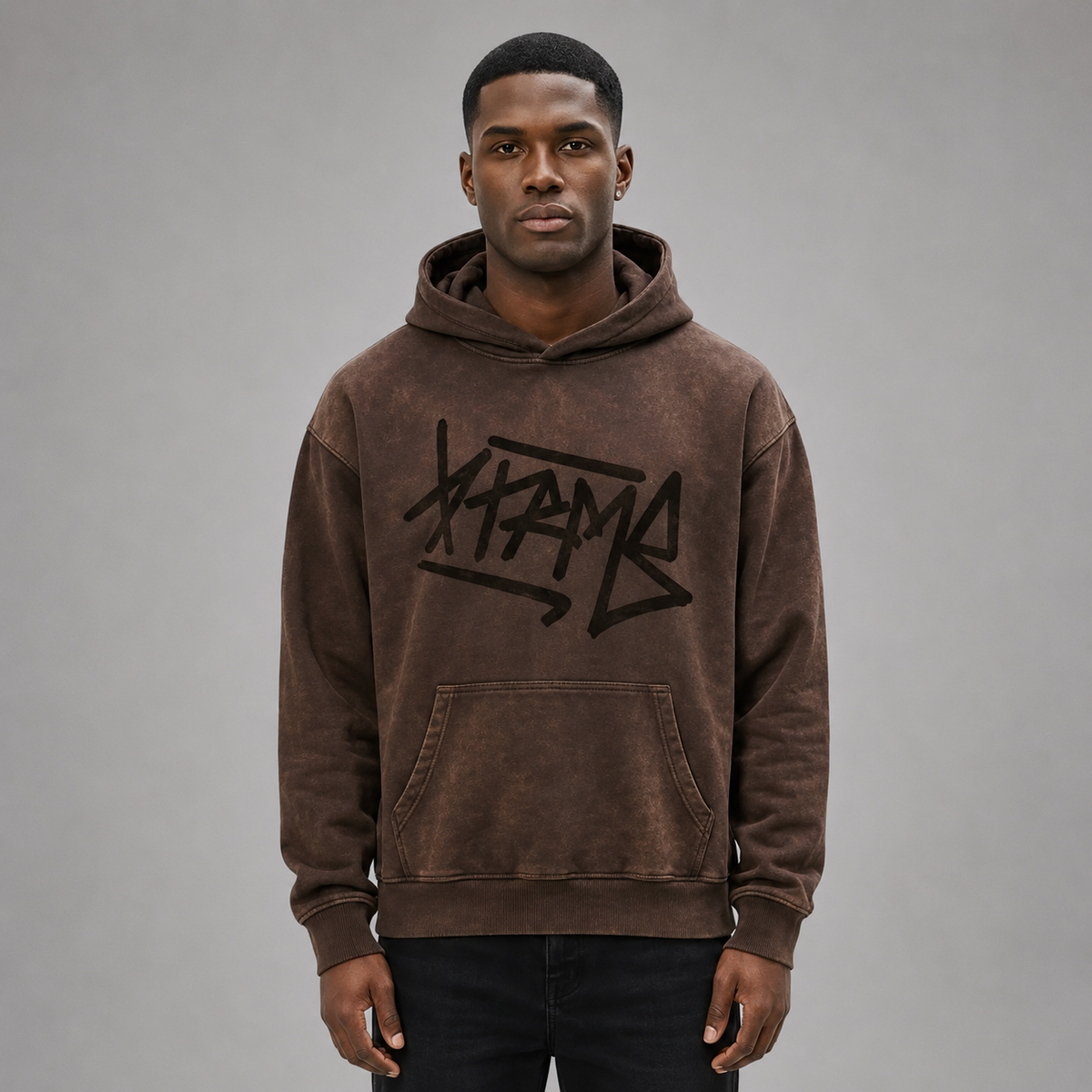 Brush Script Hoodie – Vintage Chocolate (Men)