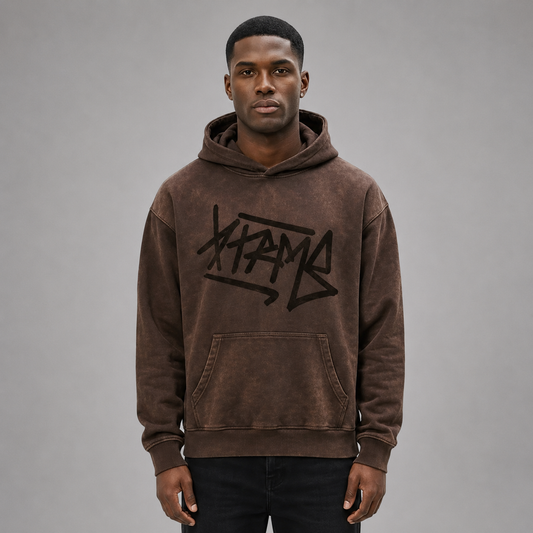 Brush Script Hoodie – Vintage Chocolate (Men)