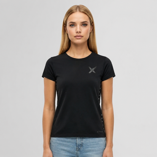 Side Pattern T-Shirt – Dark Grey (Women)