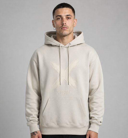Brush X Hoodie – Beige (Men)