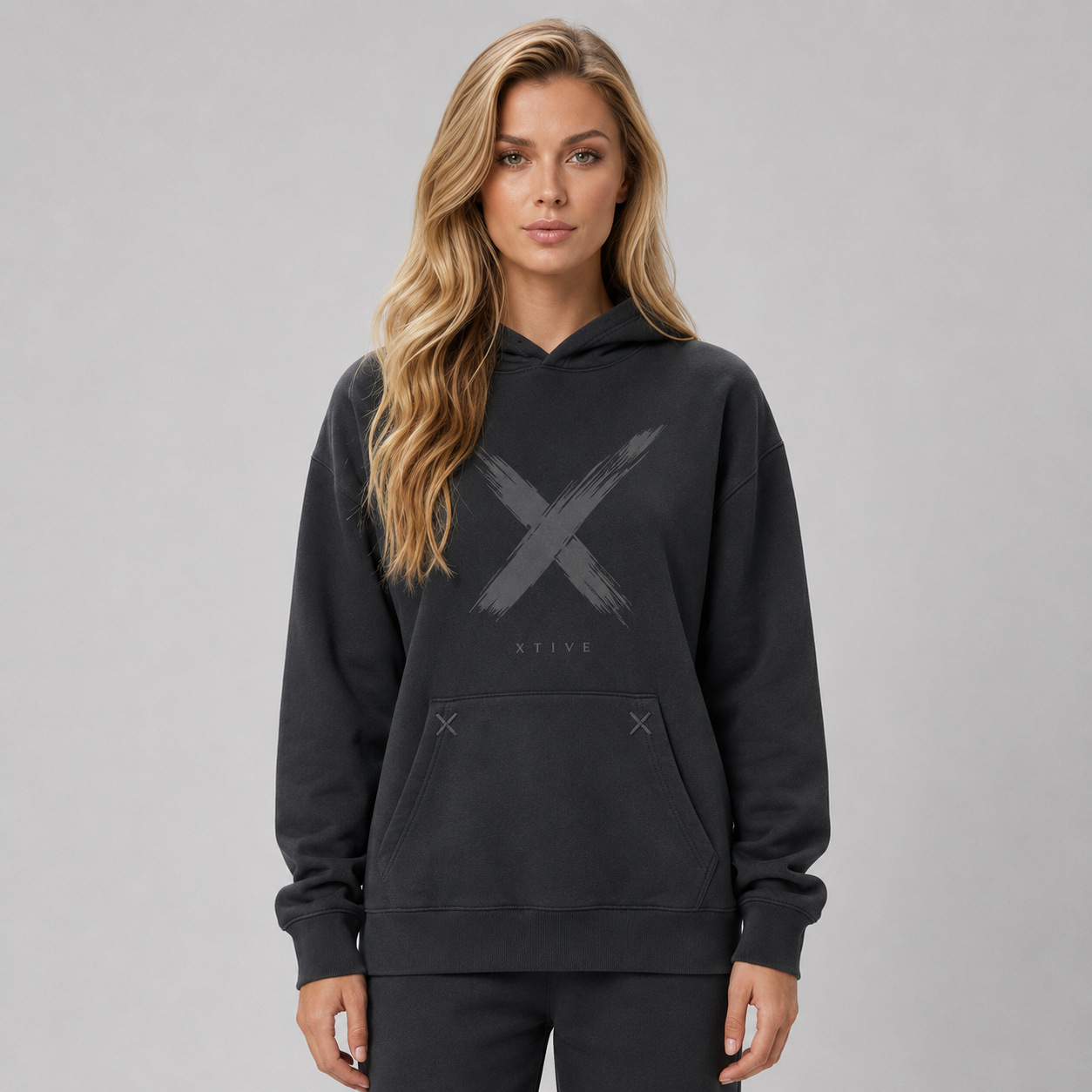Brush X Hoodie – Black (Women)