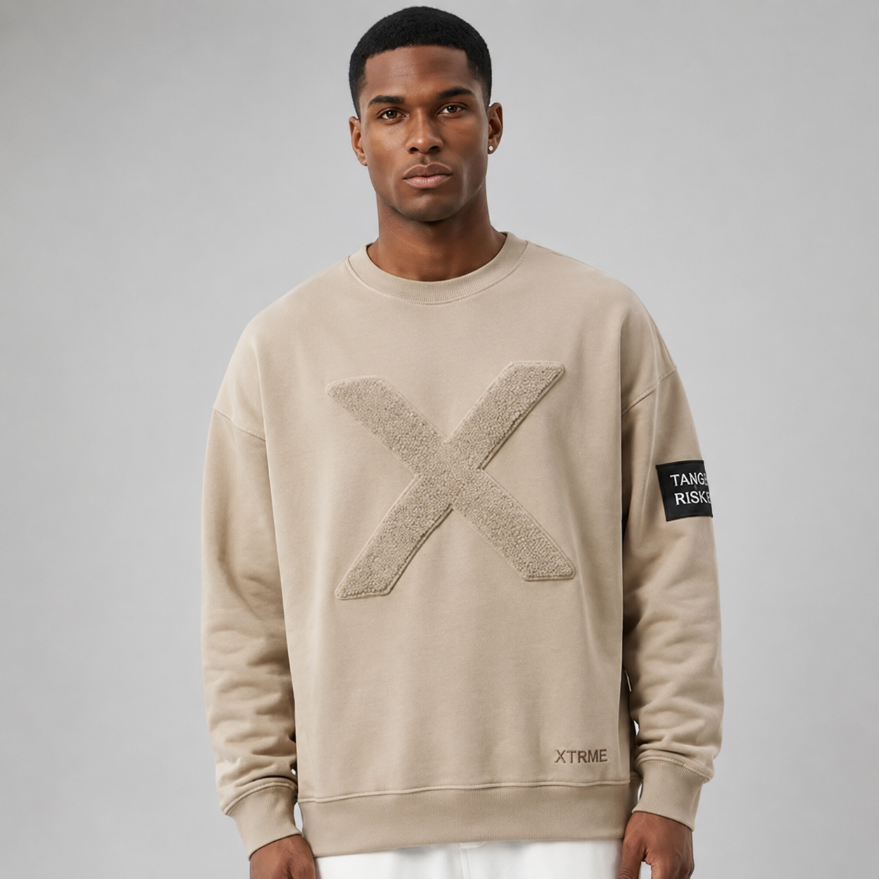 Elevated X Hoodie – Beige (Men)