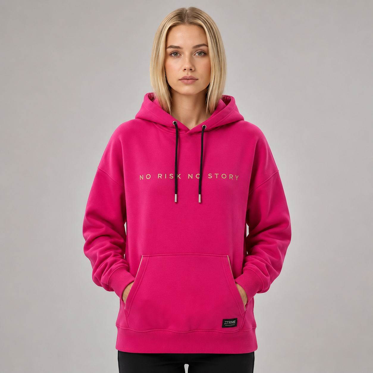 No Risk No Story Hoodie – Fuchsia (Women)