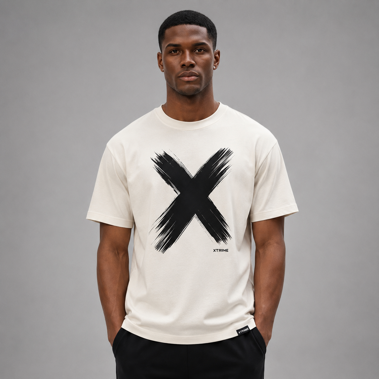 Shadow Brush T-Shirt – White (Men)