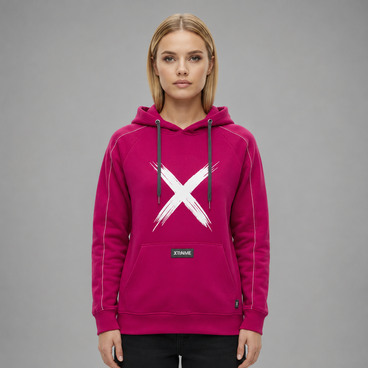 Signature X Hoodie – Fuchsia (Women)