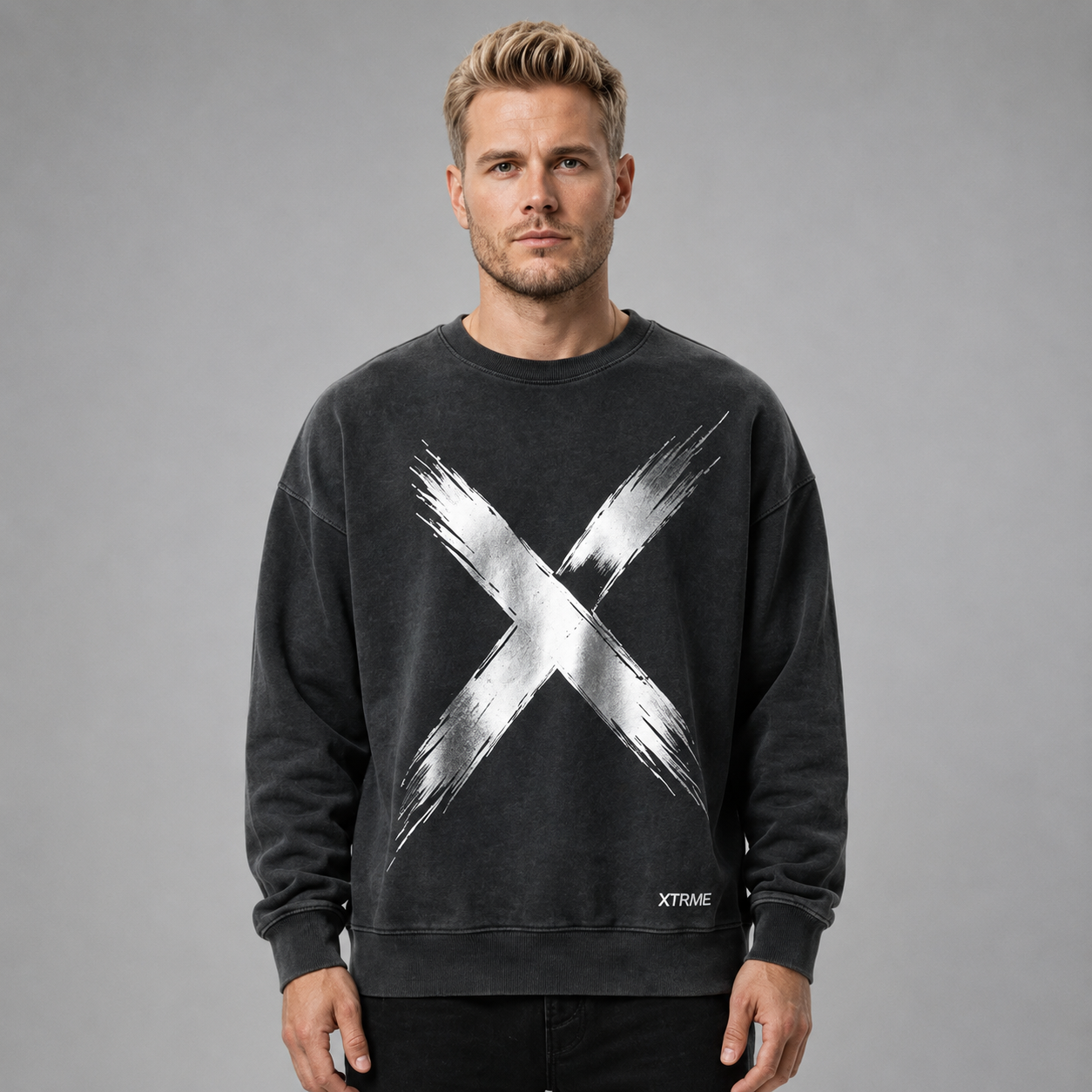 Reflective X Hoodie – Dark Grey (Men)