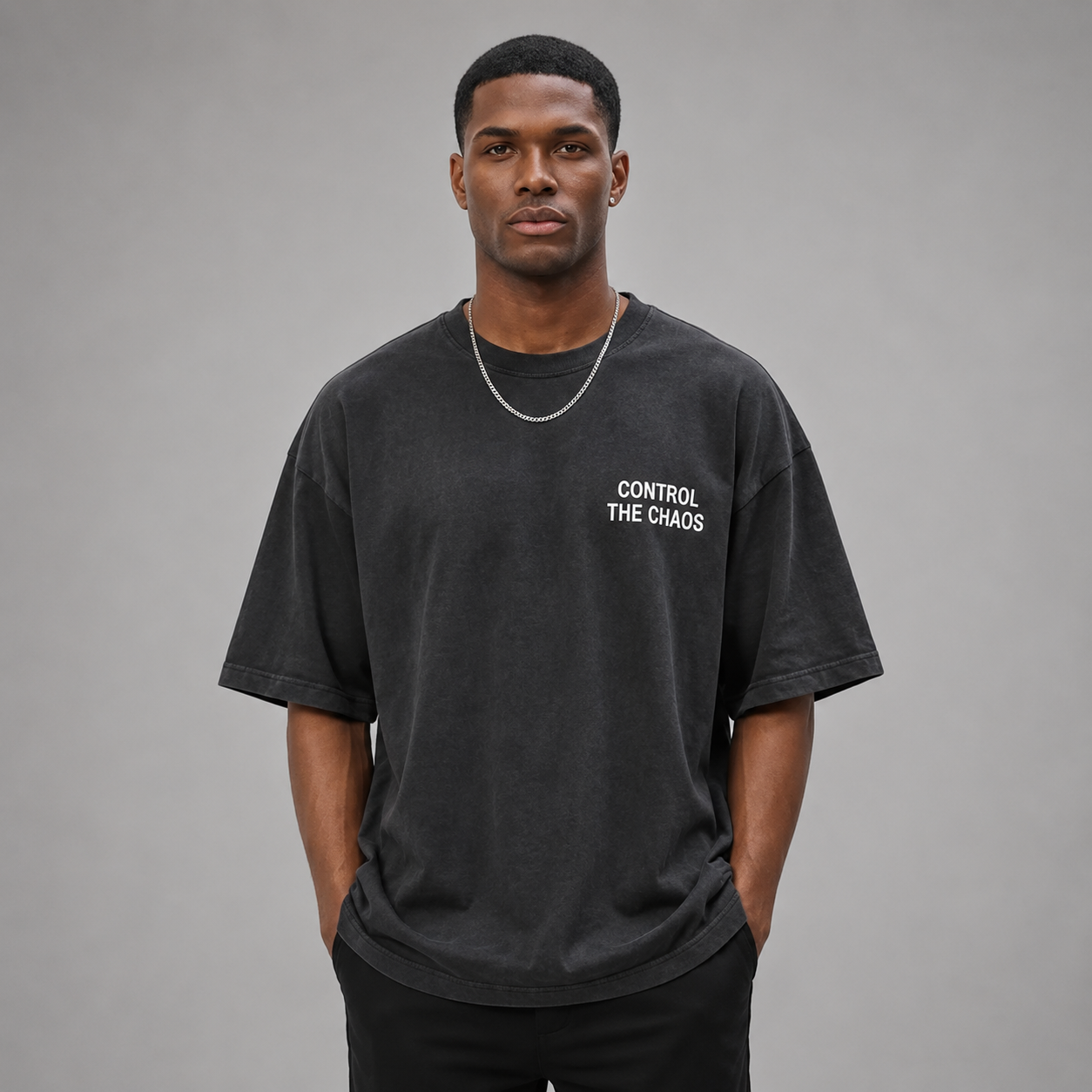 Control The Chaos T-Shirt – Dark Gray (Men)