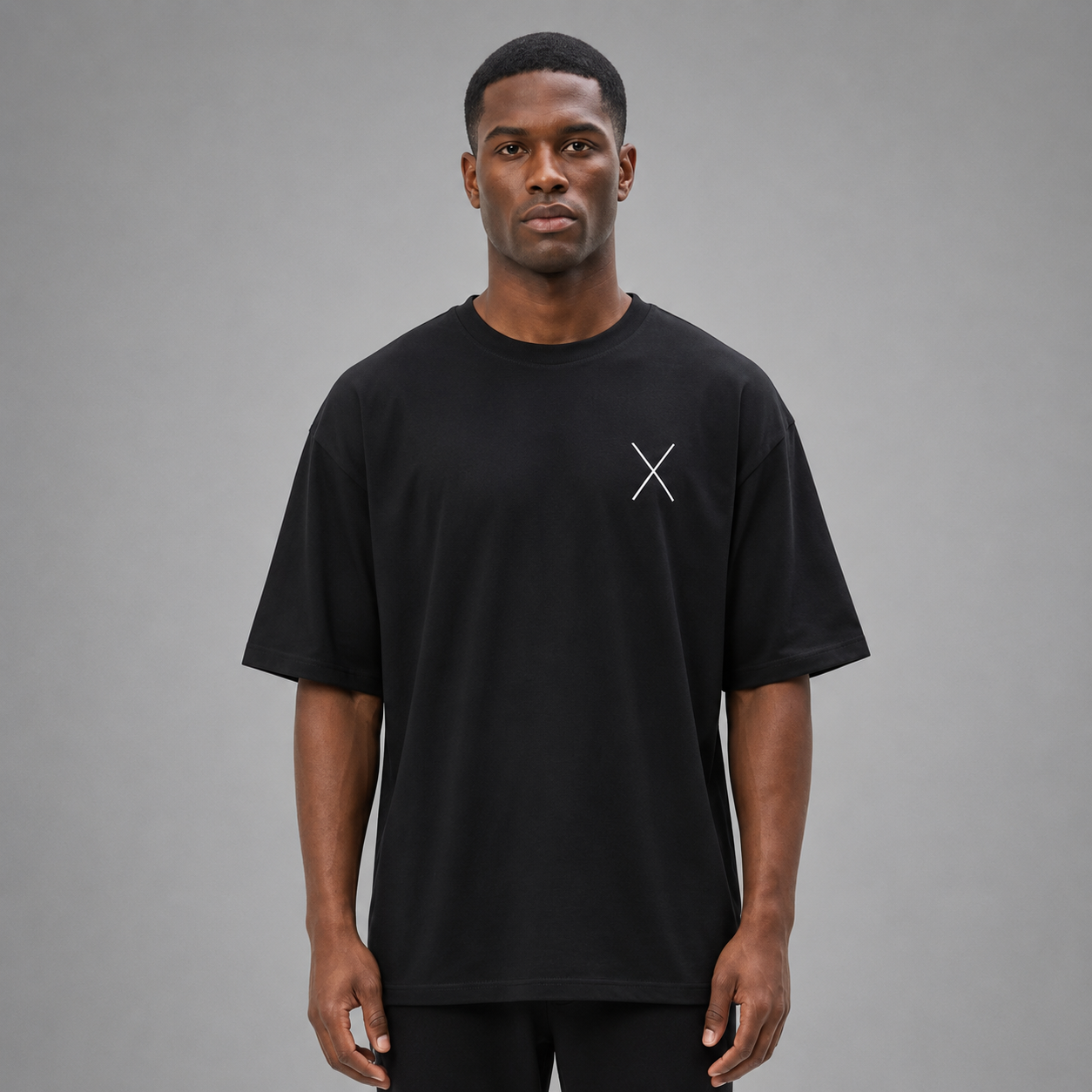 Signature Brush X T-Shirt – Black (Men)