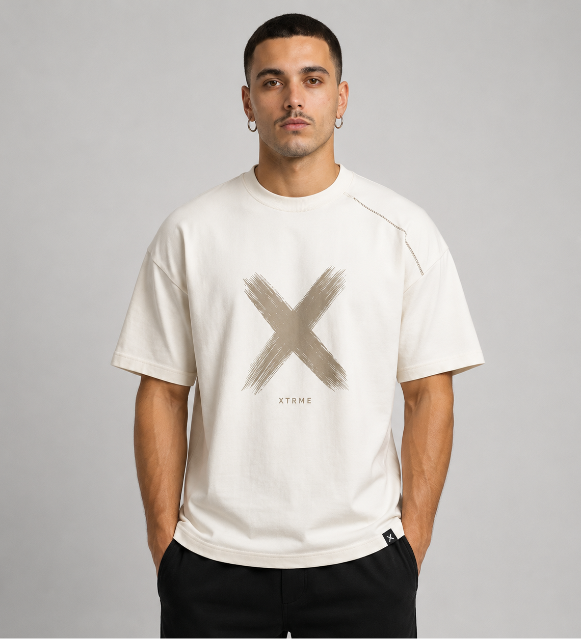 Brush X T-Shirt – Sand Beige (Men)