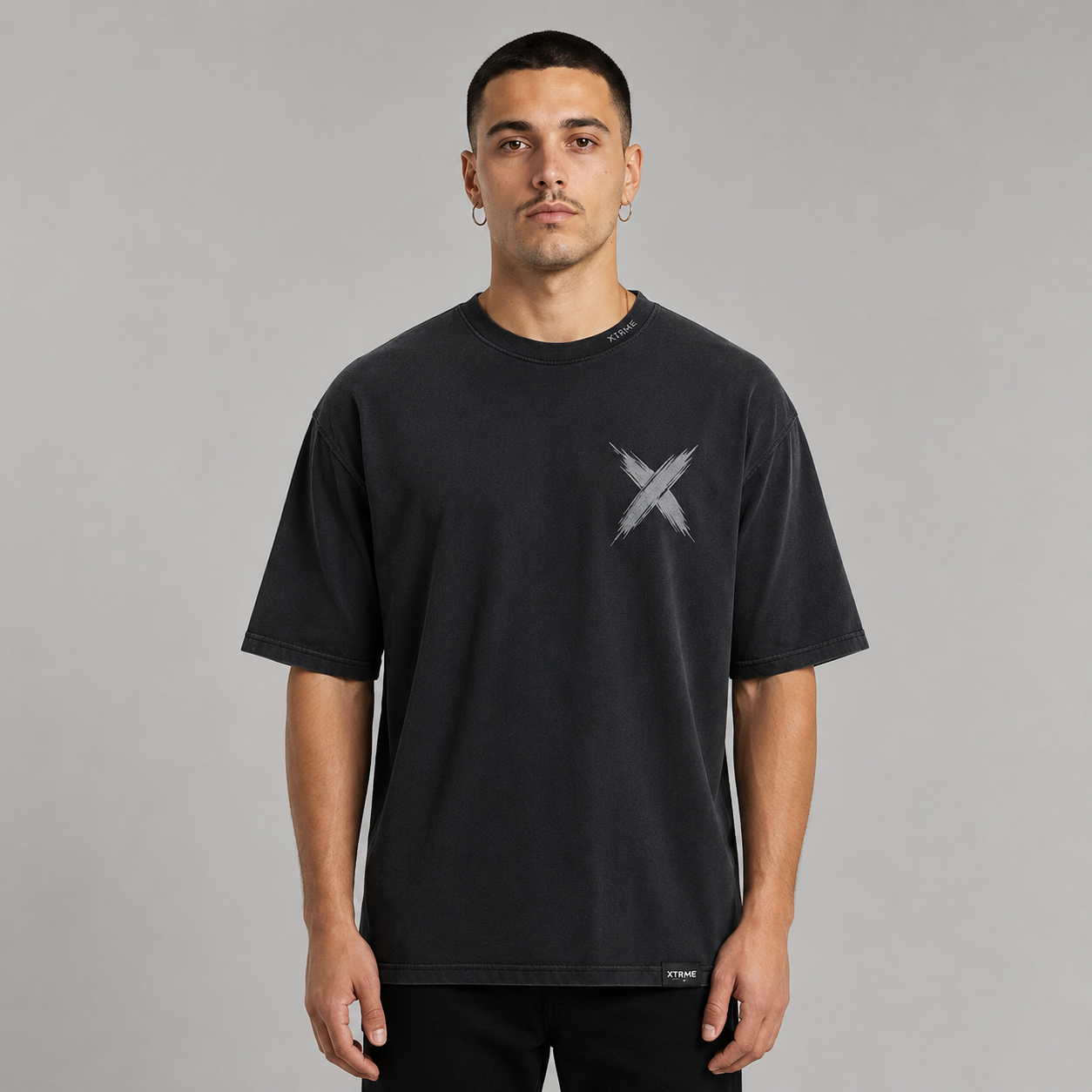 Mini Brush X T-Shirt – Charcoal Grey (Men)