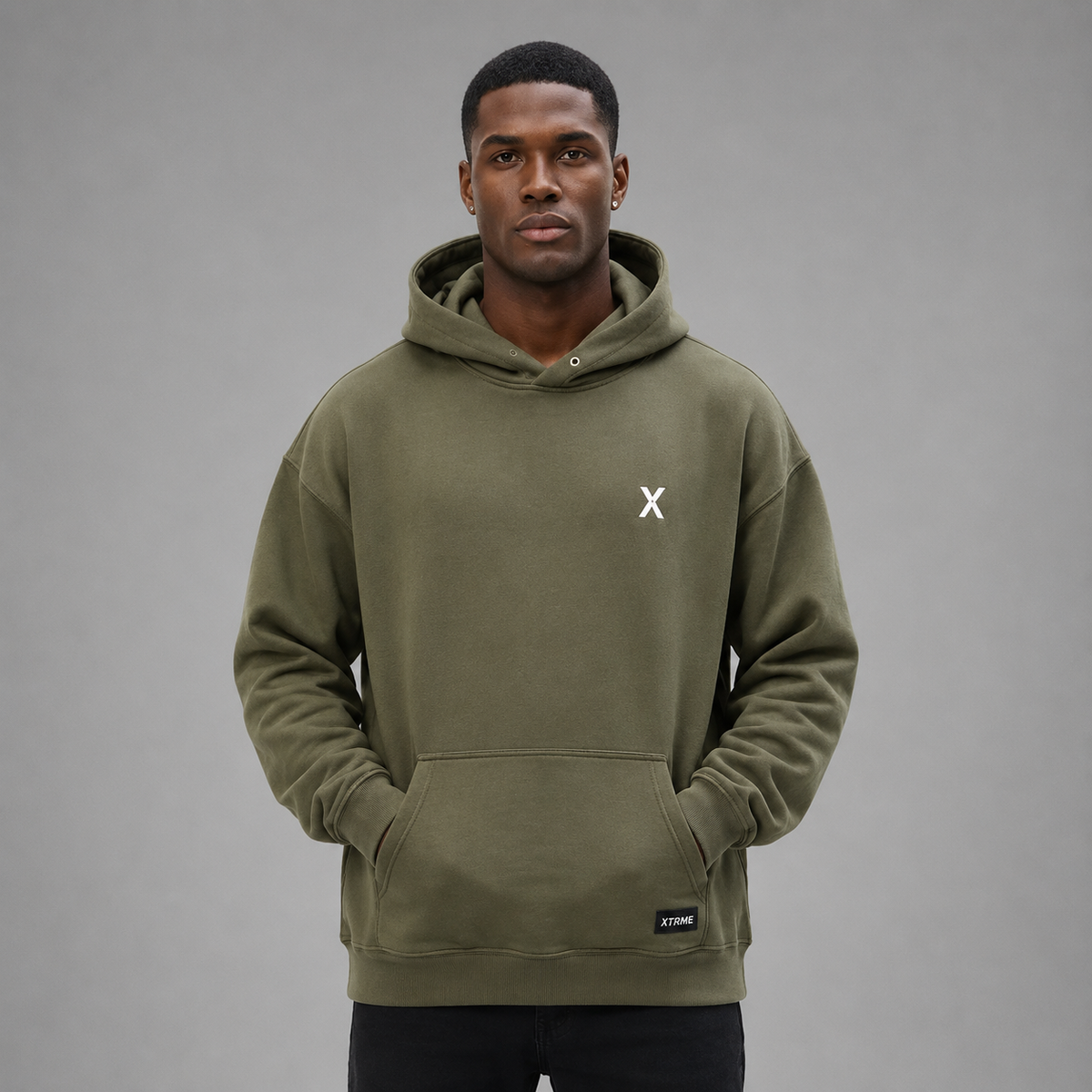 Signature X Hoodie – Military Green (Men)